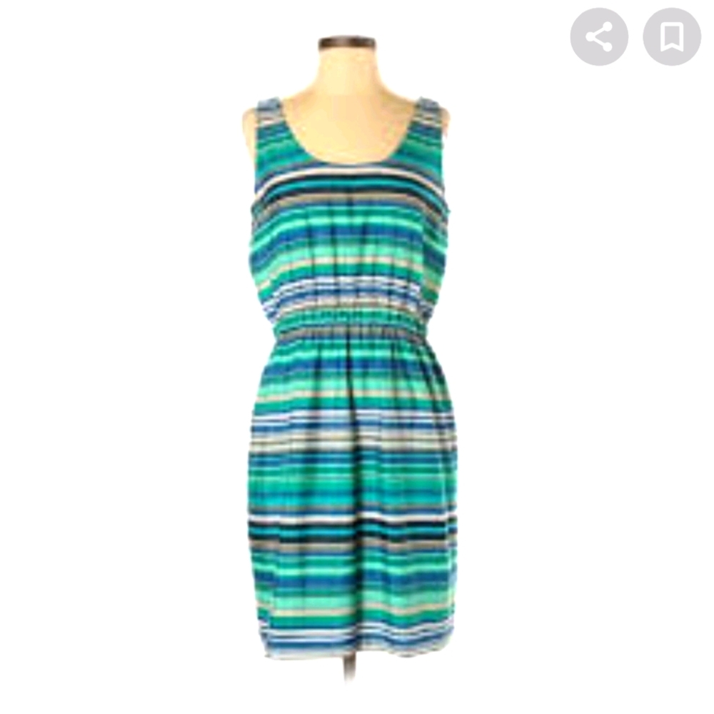 - Ann Taylor Loft Sleevless Striped Tank Dress